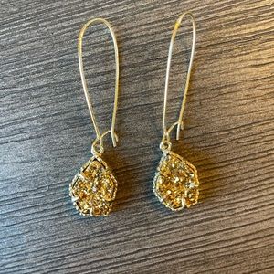 Gold Glitter Kendra Scott Earrings